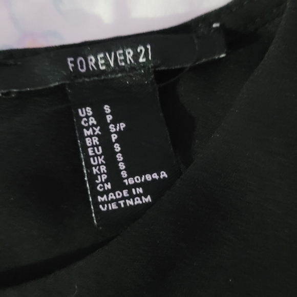 (2 for $10) Dressy Black Top with Mesh Detail - Picture 2 of 2